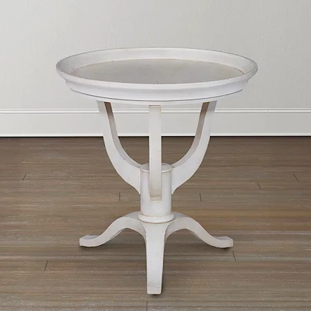 Transitional Round Lamp Table